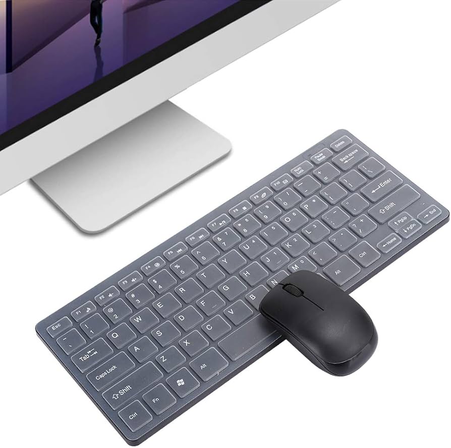 CLAVIER MINI + SOURIS SANS FIL K-03 AZERTY NOIR - الصورة 2