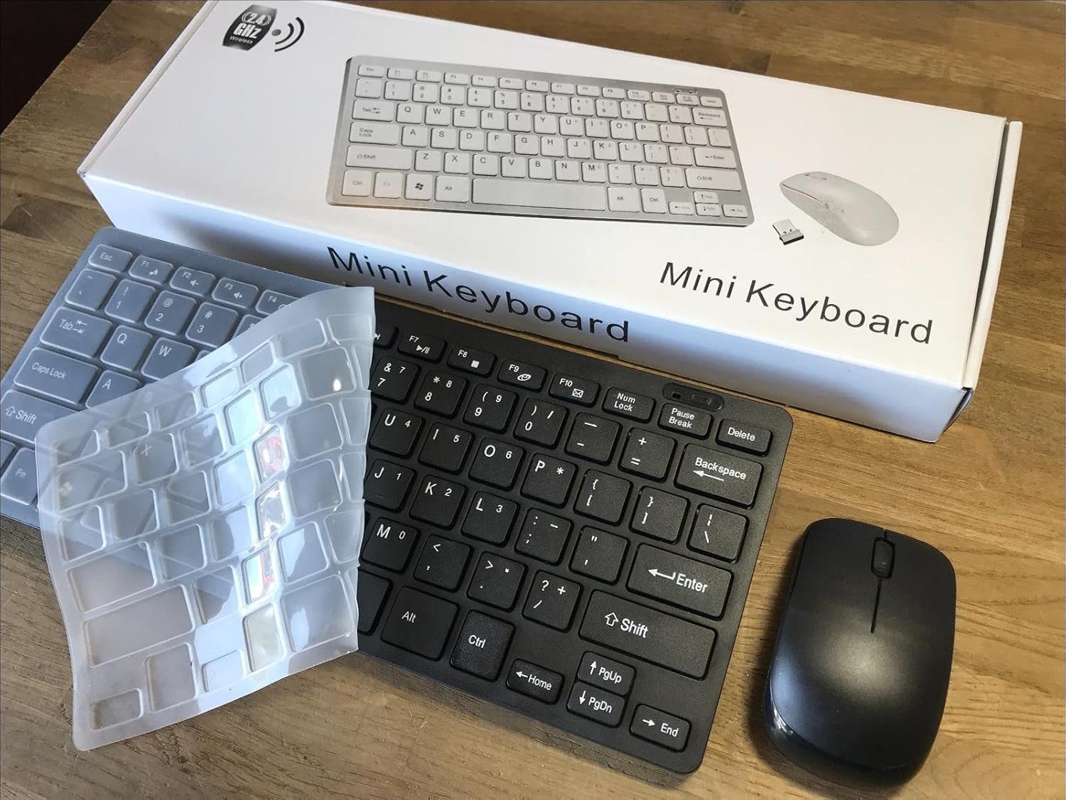 CLAVIER MINI + SOURIS SANS FIL K-03 AZERTY NOIR - الصورة 4