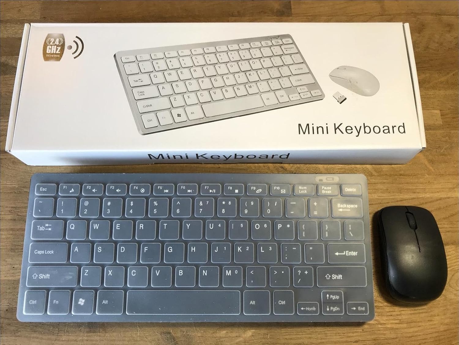 CLAVIER MINI + SOURIS SANS FIL K-03 AZERTY NOIR - الصورة 3